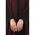 Dual color Loose Fit abaya - Cocoa bean-Black